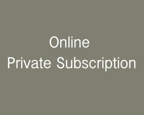 Private: Online Individual Subscription